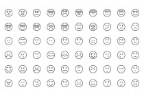 140 Emoticon or Emoji Line Icons Pack  Screenshot 2