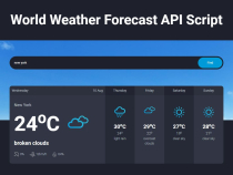 Weather Forecast Script PHP Screenshot 1