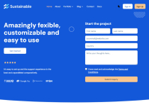 Sustainable Pro NextJs Template to Build Portfolio Screenshot 5